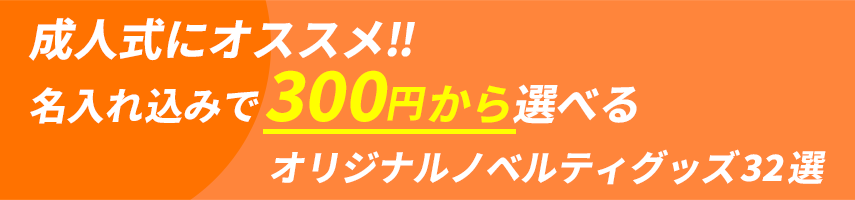 成人式にオススメ!! 名入れ込みで300円から選べるオリジナルノベルティグッズ32選