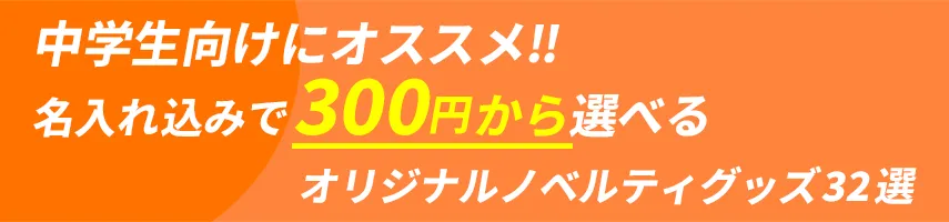 中学生にオススメ!! 名入れ込み、300円程度で作れるオリジナルノベルティグッズ32選